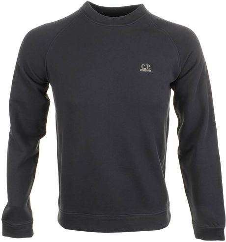 C P Company Cp Company Logo Crew Neck Jumper in Blue for Men (Navy) | Lyst