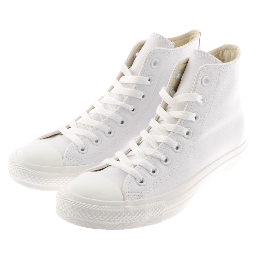 Lyst - Converse All Star Leather Hi Top Trainers in White for Men