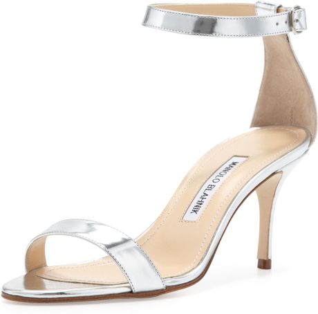 manolo blahnik shoes silver