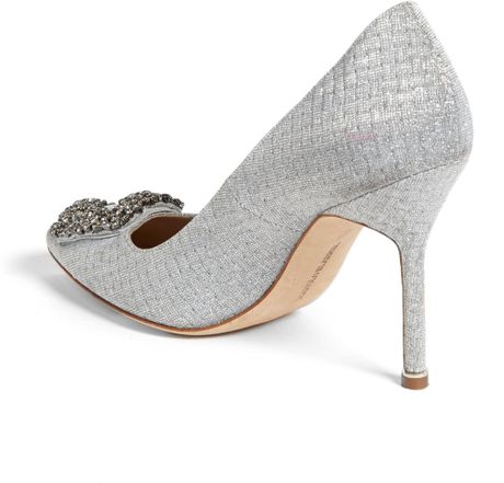 manolo blahnik shoes silver