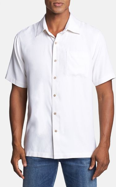 Nat Nast The Icon Silk Blend Short Sleeve Sport Shirt in White for Men ...