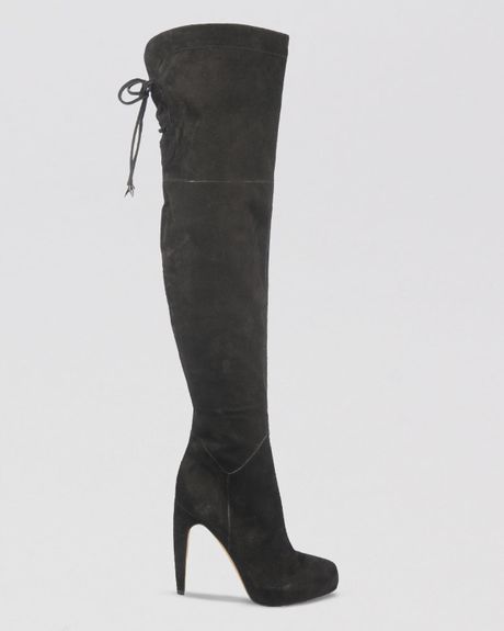 Sam Edelman Over The Knee Dress Platform Boots - Kayla in Black | Lyst