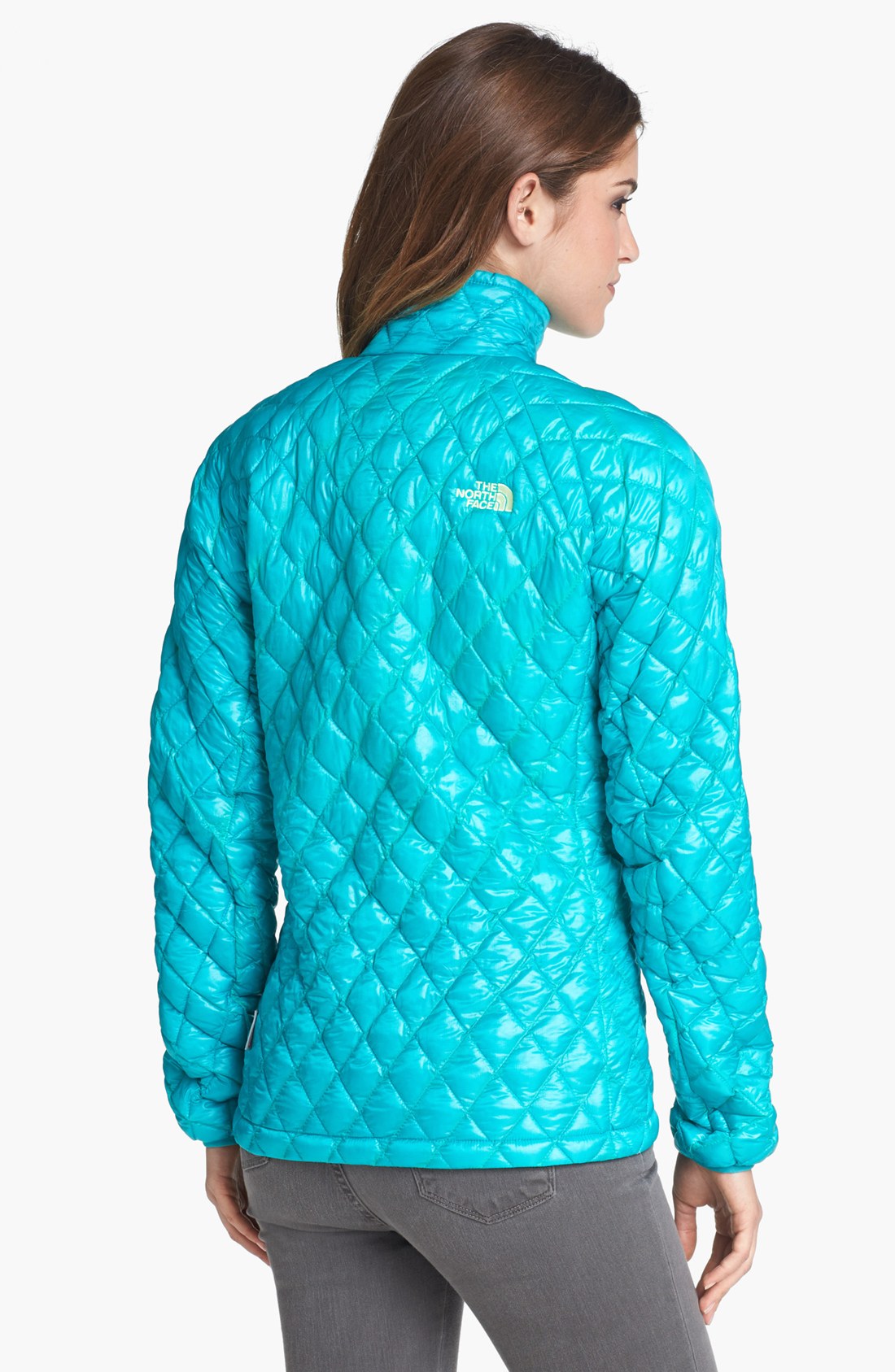 blue north face coat