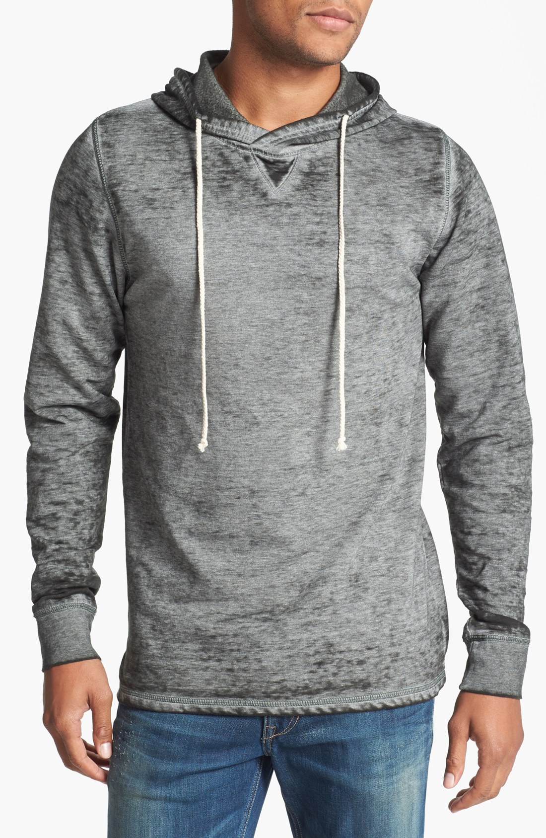 Threads For Thought Burnout Jersey Hoodie in Gray for Men (Hunter Green ...