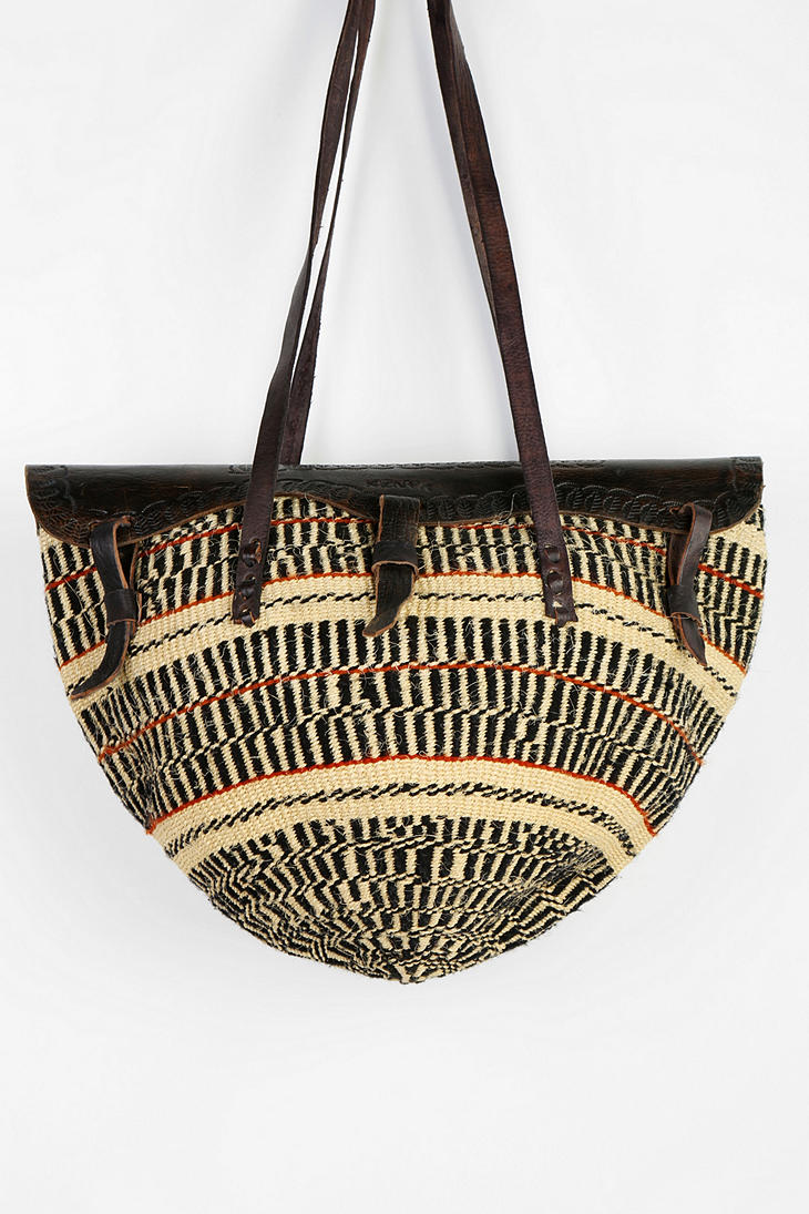 Lyst Urban Outfitters Urban Renewal Vintage Straw Market Bag