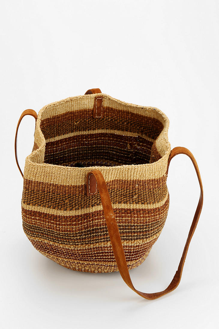 Lyst Urban Outers Renewal Vintage Straw Market Bag Gallery