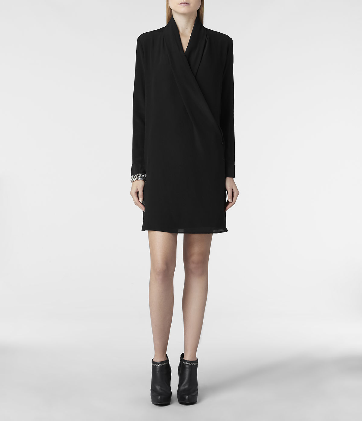 Lyst - AllSaints Serra Shirt Dress in Black
