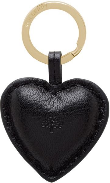 Mulberry Heart Keyring in Black | Lyst