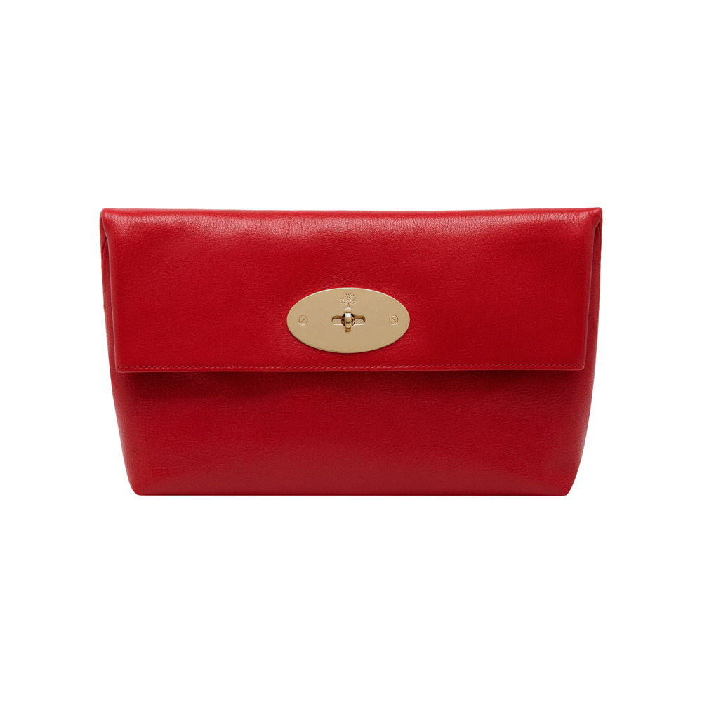 mulberry red clutch bag