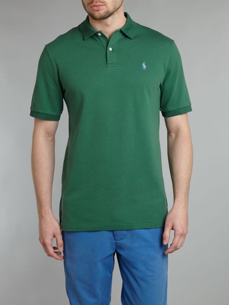 Ralph Lauren Golf Contrast Collar Polo Shirt in Green for Men (Dark ...