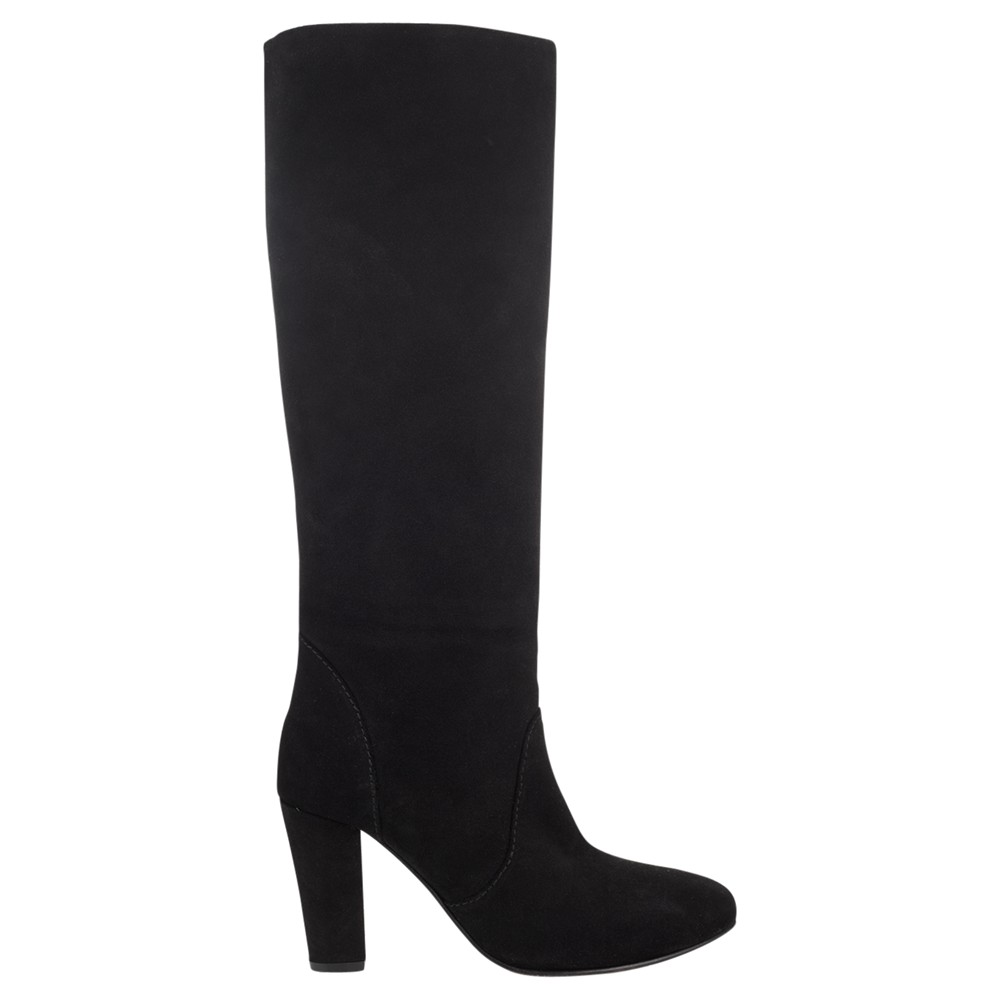 Jigsaw Farringdon Suede Classic Knee High Boots in Black | Lyst