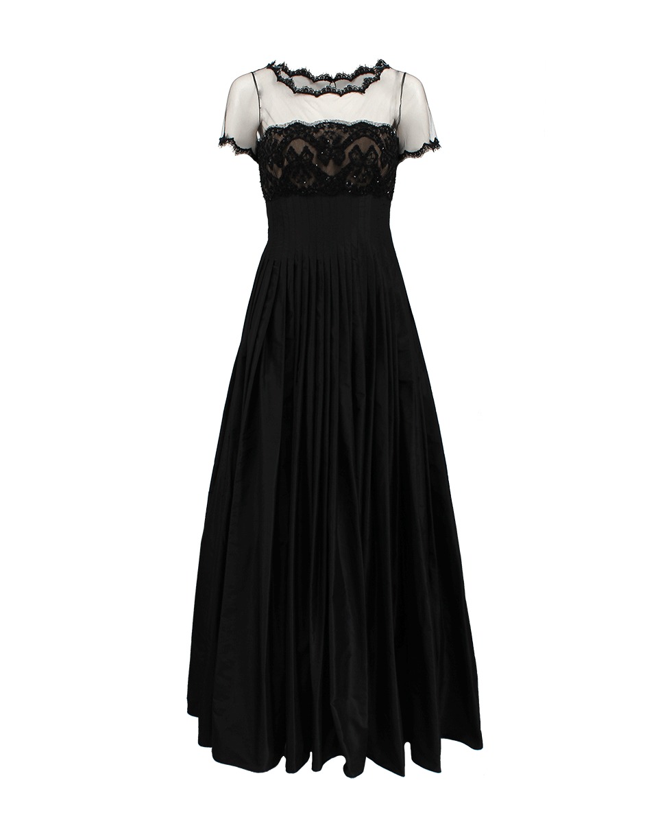 illusion ball gown