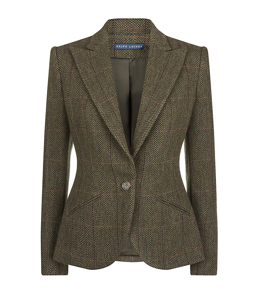 Ralph Lauren Blue Label Eugenia Hunter Tweed Jacket in Brown (jet) | Lyst