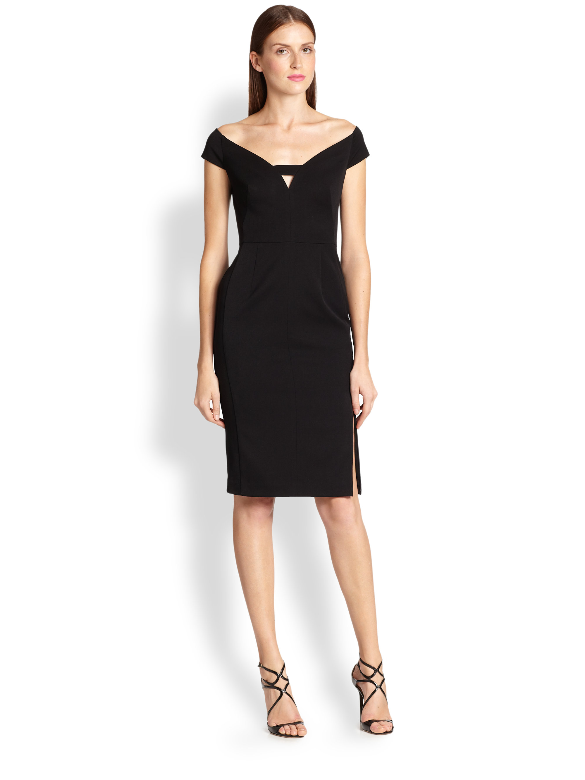 Lyst Black Halo Riya Sheath Dress In Black 