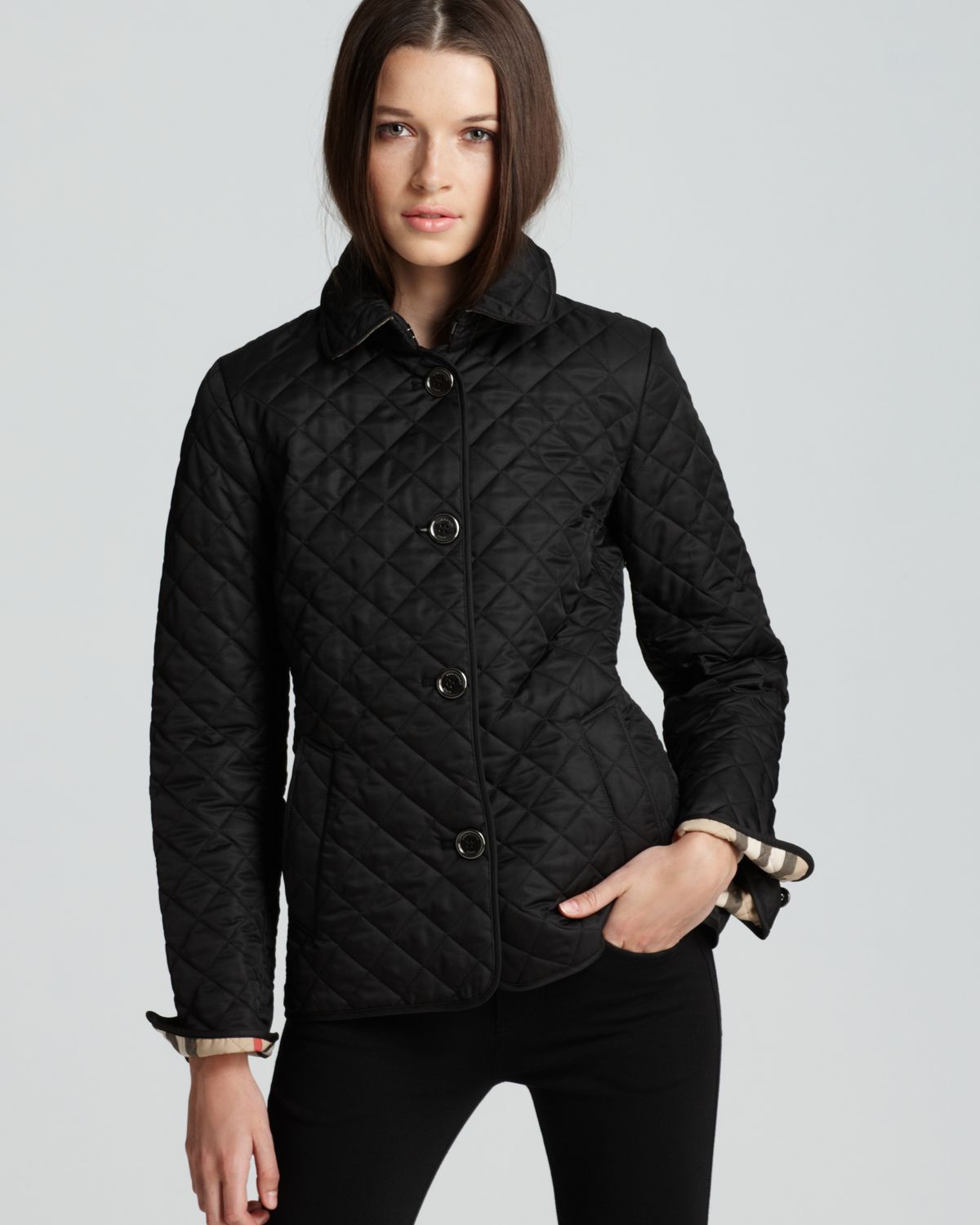 Burberry Brit Copford Quilted Jacket in Black | Lyst