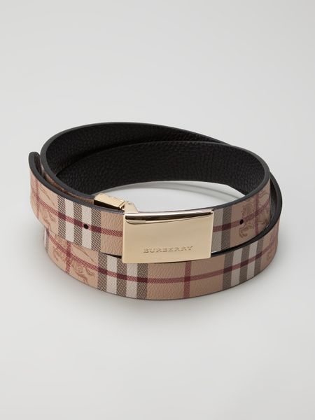 Burberry Calf Leather Belt In Black For Men | Lyst