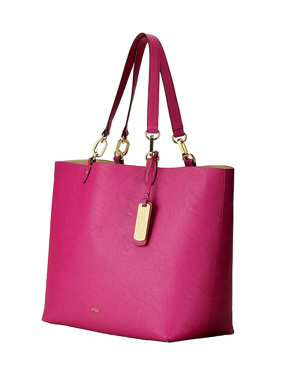 Lauren By Ralph Lauren Bembridge Faux Leather Tote Bag in Pink | Lyst