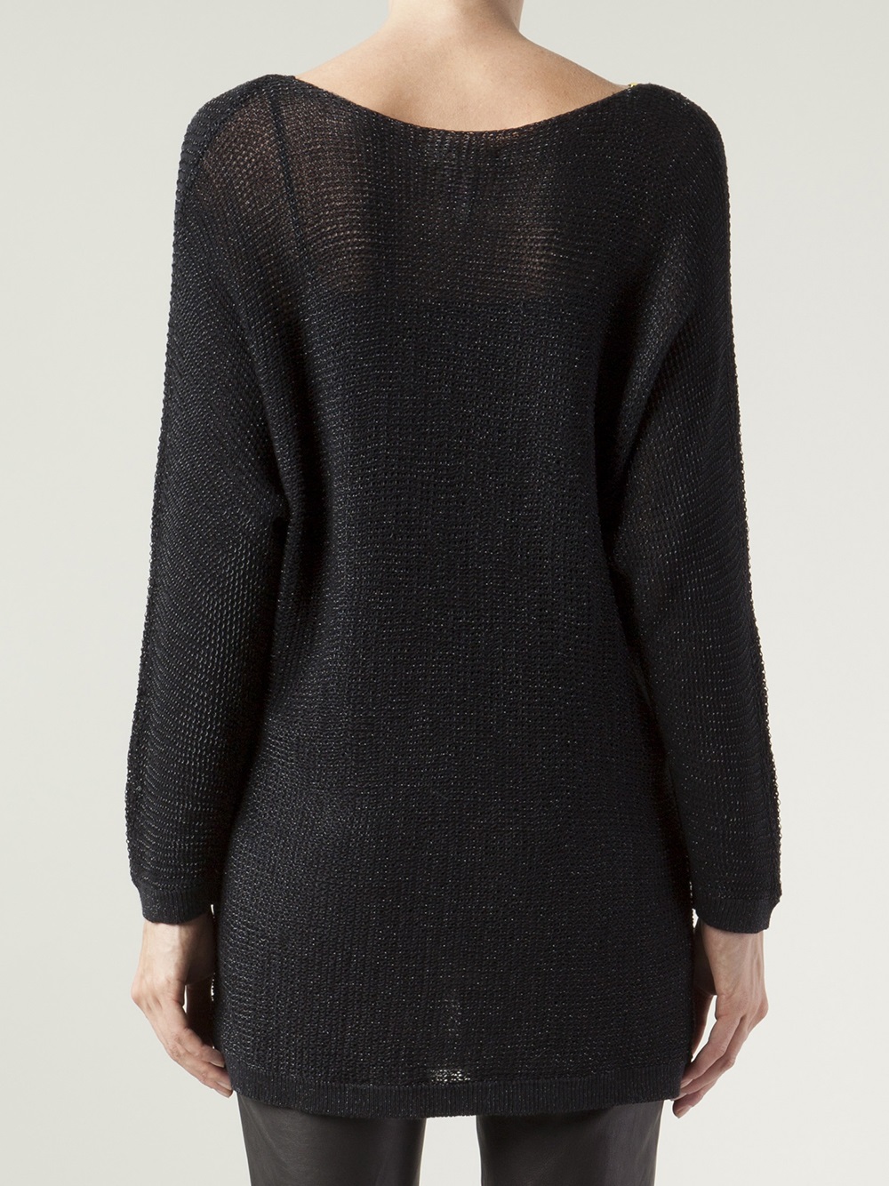 Lyst - Catherine Malandrino Scoop Neck Sweater In Black