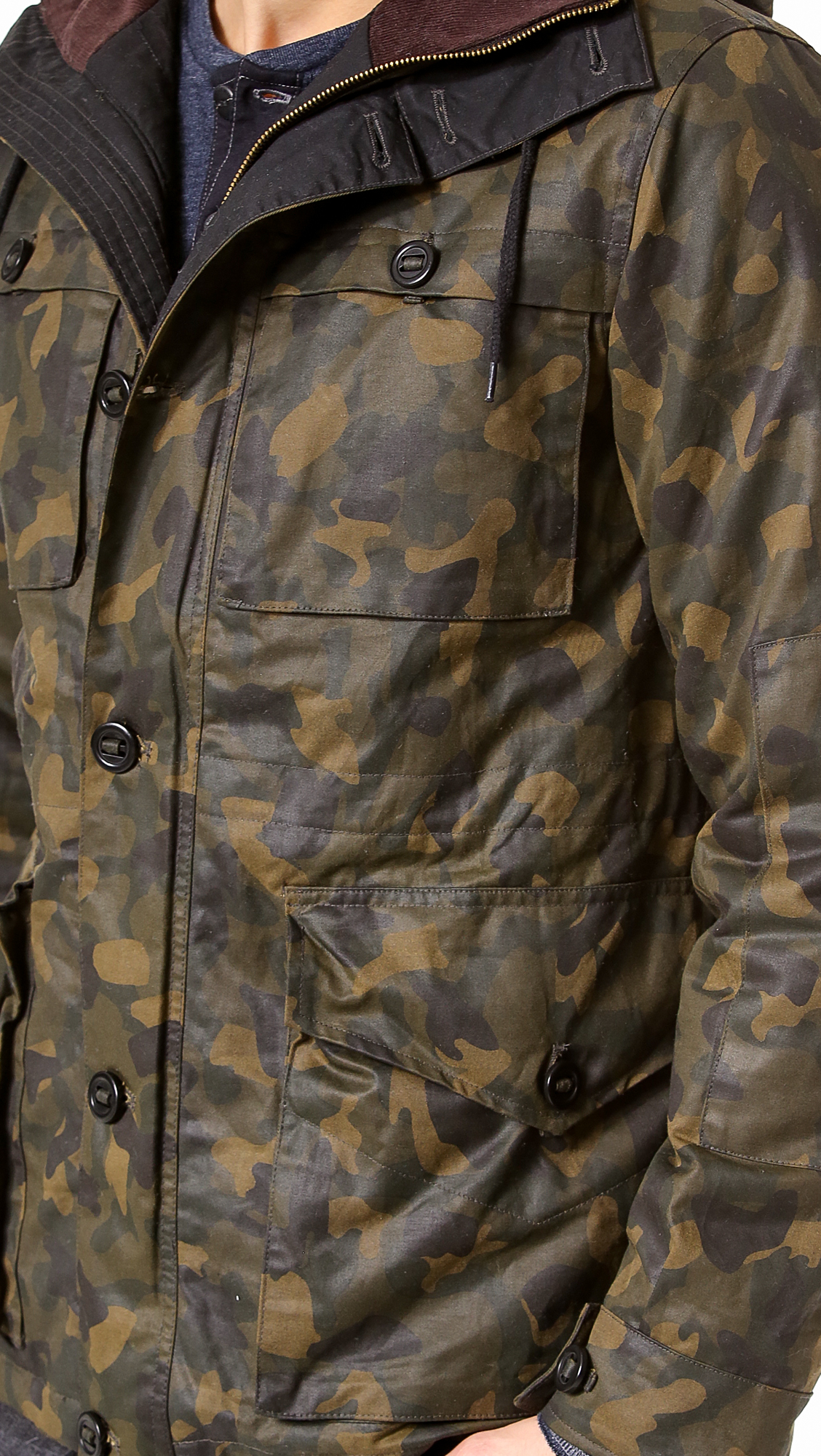Shades Of Grey By Micah Cohen Camo 4 Pocket Jacket in Green for Men ...