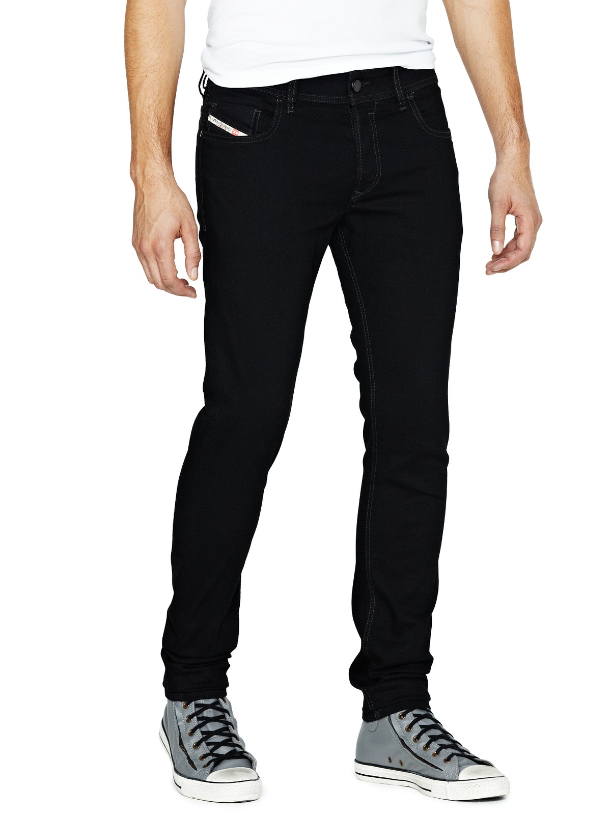 Diesel Diesel Sleenker Smart Skinny Mens Jeans in Black for Men | Lyst