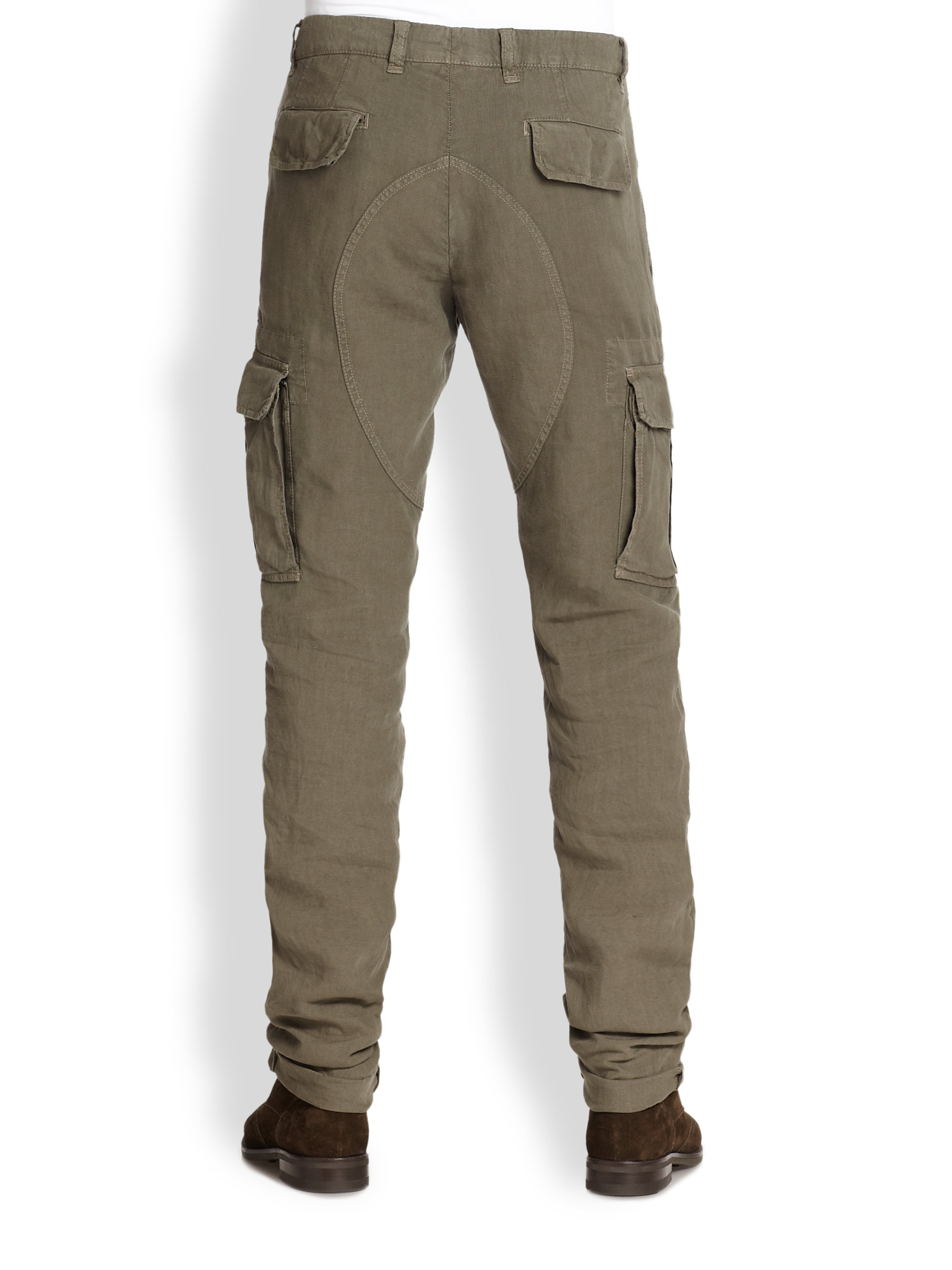 men's linen cargo pants