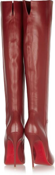 Christian Louboutin Armurabotta 120 Leather Overtheknee Boots in Red | Lyst