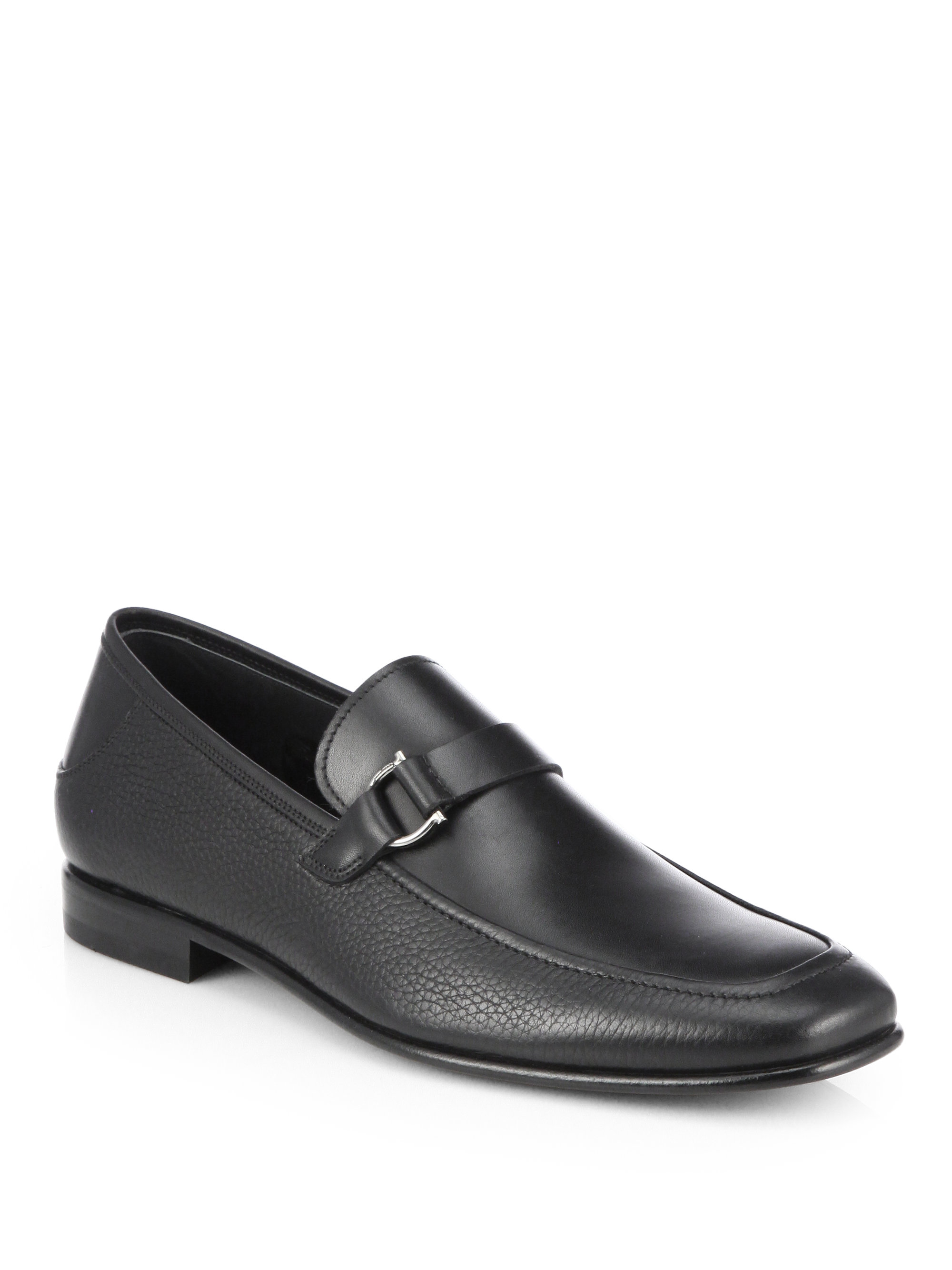 Ferragamo Ruston Sidebit Loafers in Black for Men | Lyst