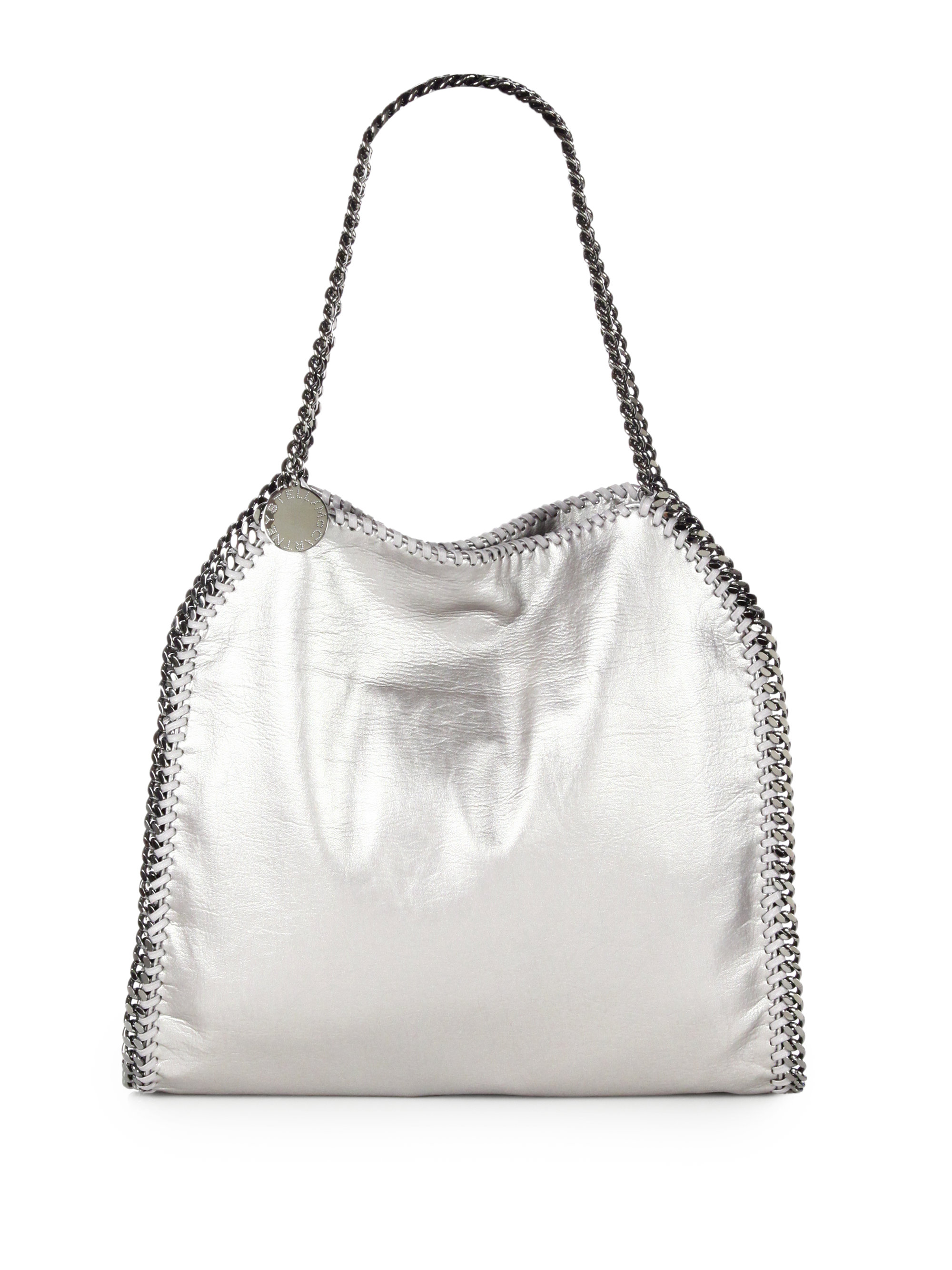 Stella Mccartney Baby Bella Metallic Shoulder Bag in Silver (PLATINUM ...