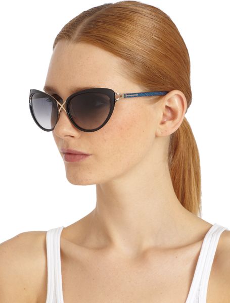 Tom Ford Daria Oversized Catseye Sunglasses in Blue (BLACK) | Lyst