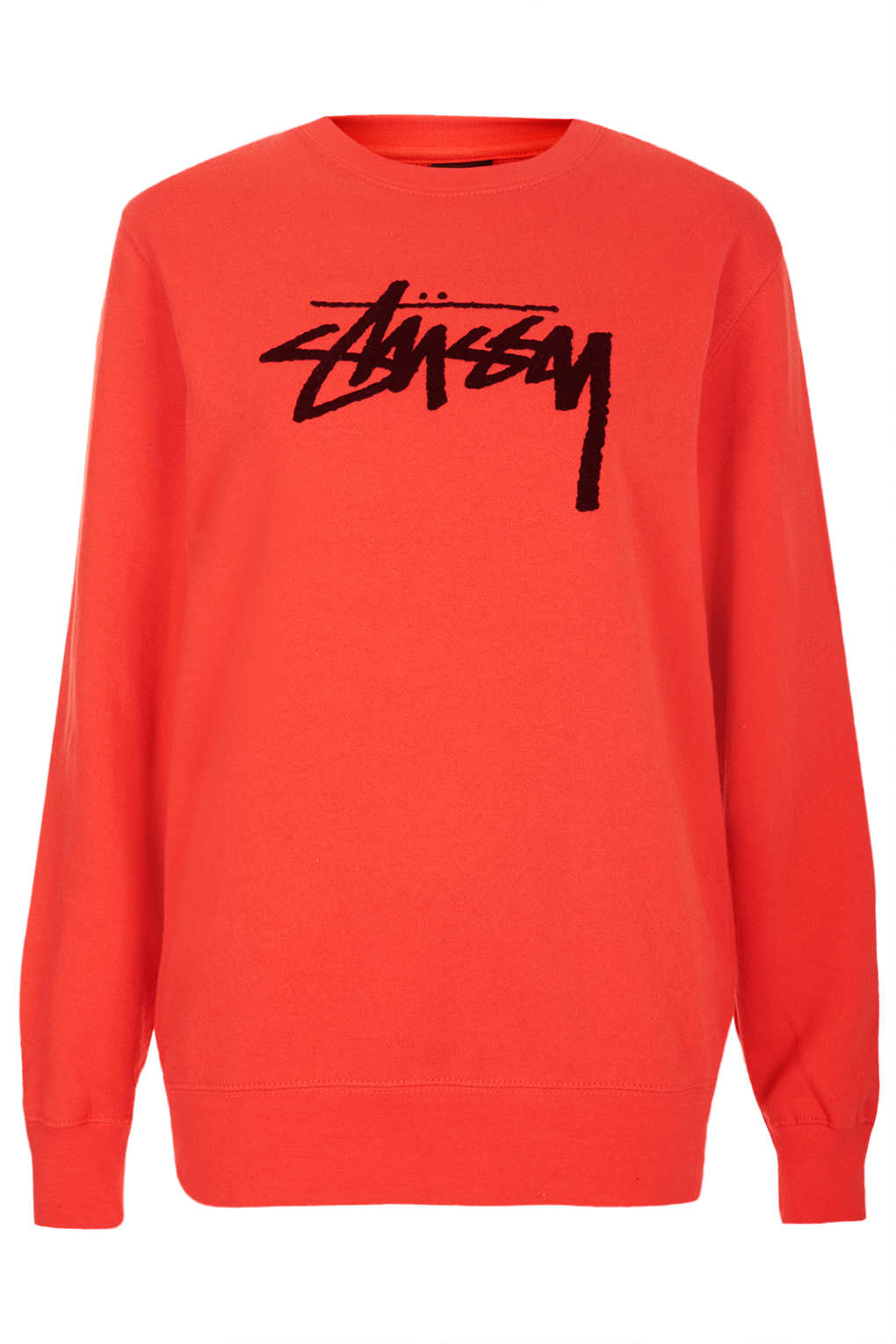 Topshop Logo Sweat By Stussy in Red | Lyst