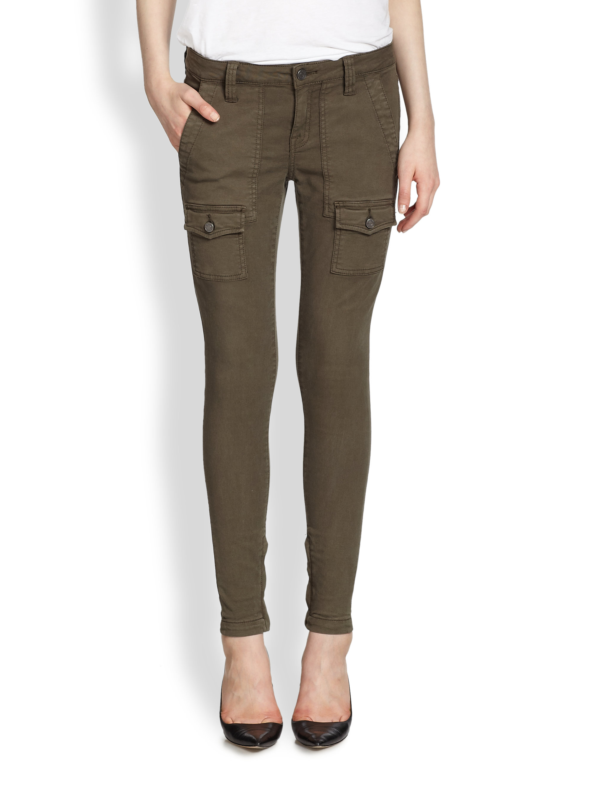 Joie So Real Skinny Cargo Pants in Green (fatigue) | Lyst