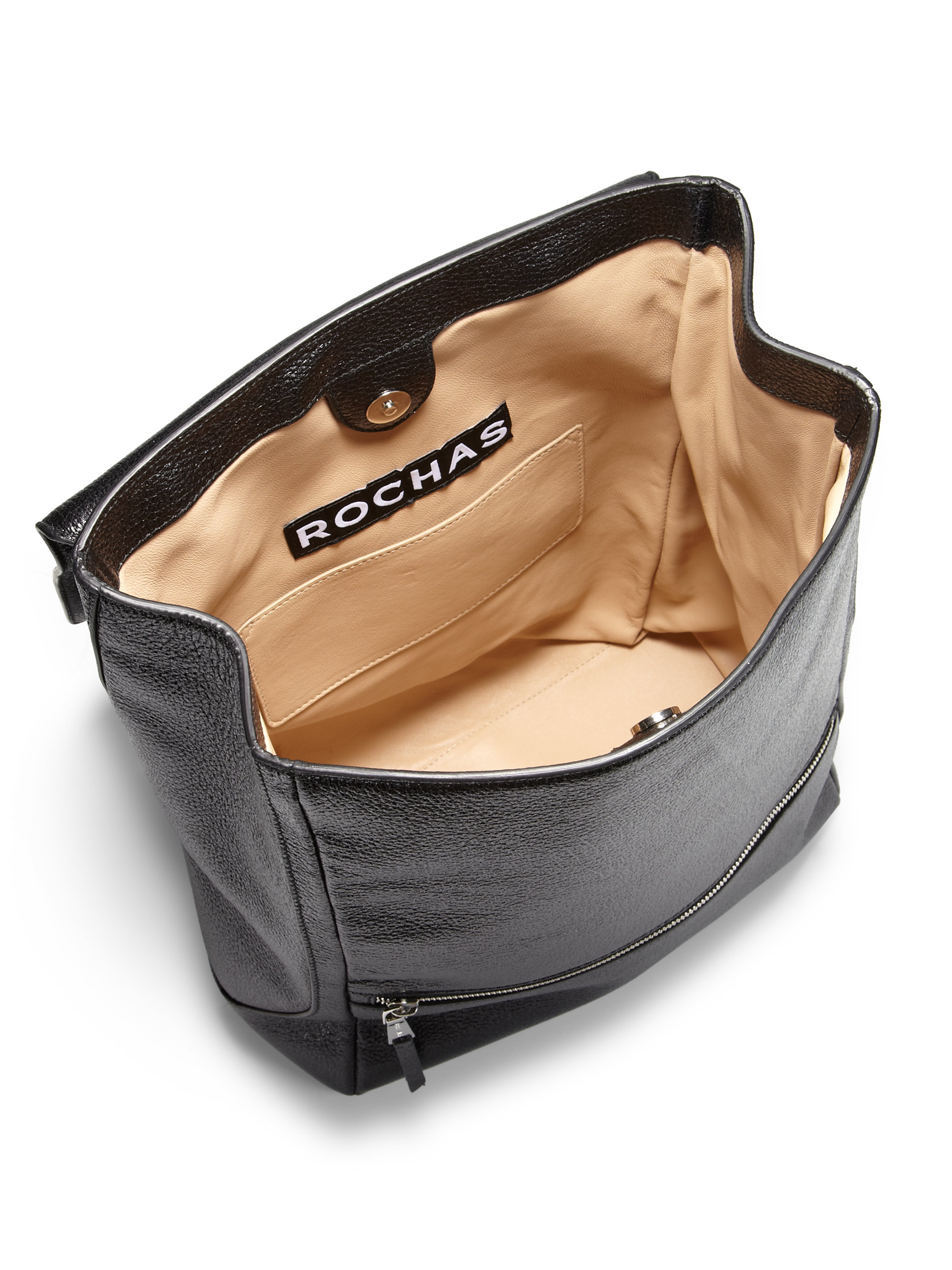 Lyst Rochas Rectangular Backpack in Black