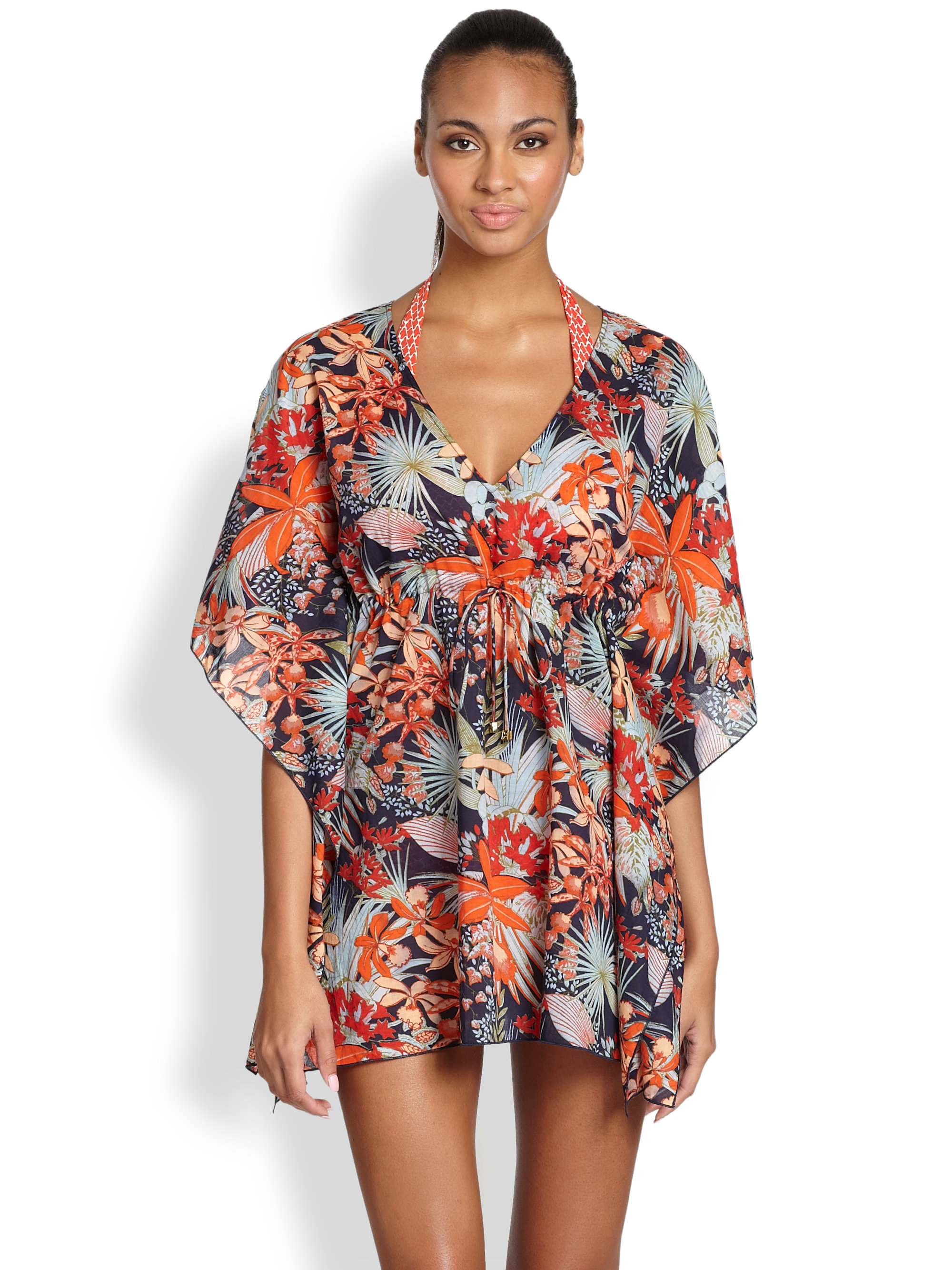 Lyst - Tory Burch Calathea Short Caftan