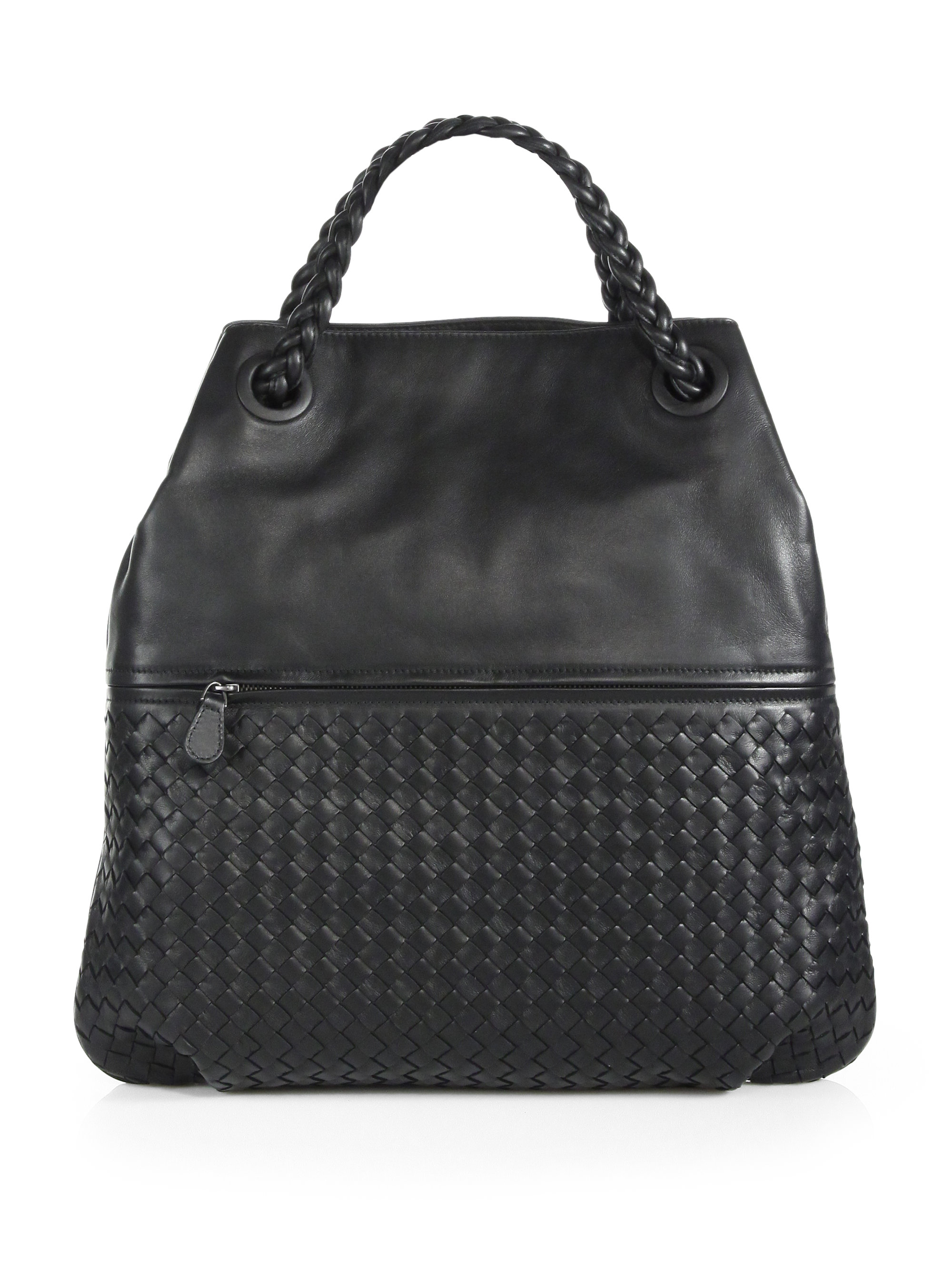Lyst - Bottega veneta Medium Braided Handle Bag in Black