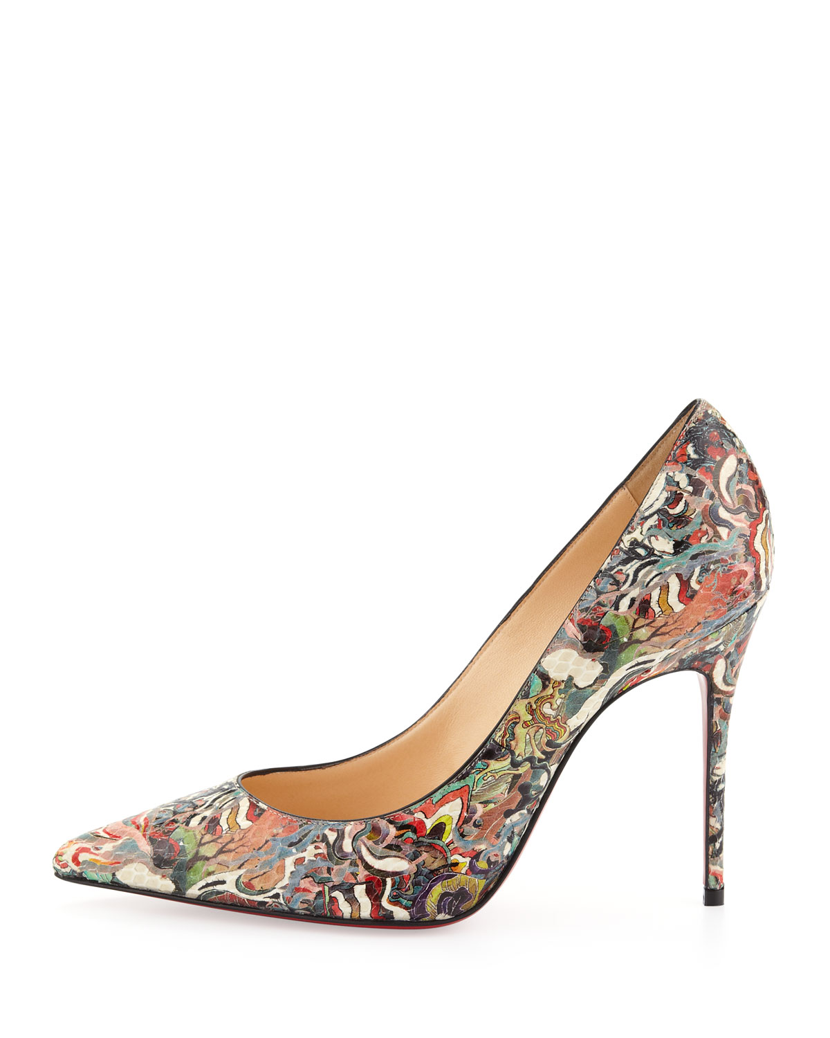 Christian louboutin Decollete Python Pump in Multicolor (MULTI ...