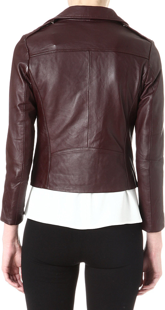sandro biker leather jacket