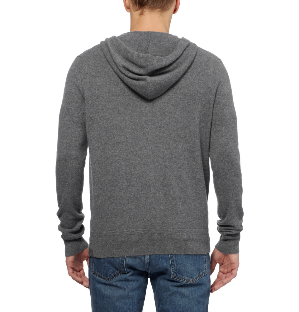 Lyst - Burberry Brit Cashmere Zipped Hoodie in Gray for Men