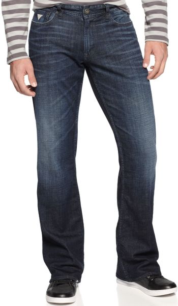 Guess Jeans, Falcon Bootcut, Obstruction Wash in Blue for Men ...