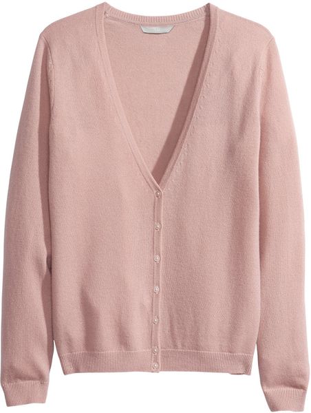 H&m Cashmere Cardigan in Pink (Antique rose) | Lyst