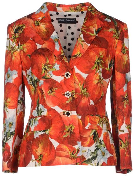 Dolce & Gabbana Blazer in Multicolor (Red) | Lyst