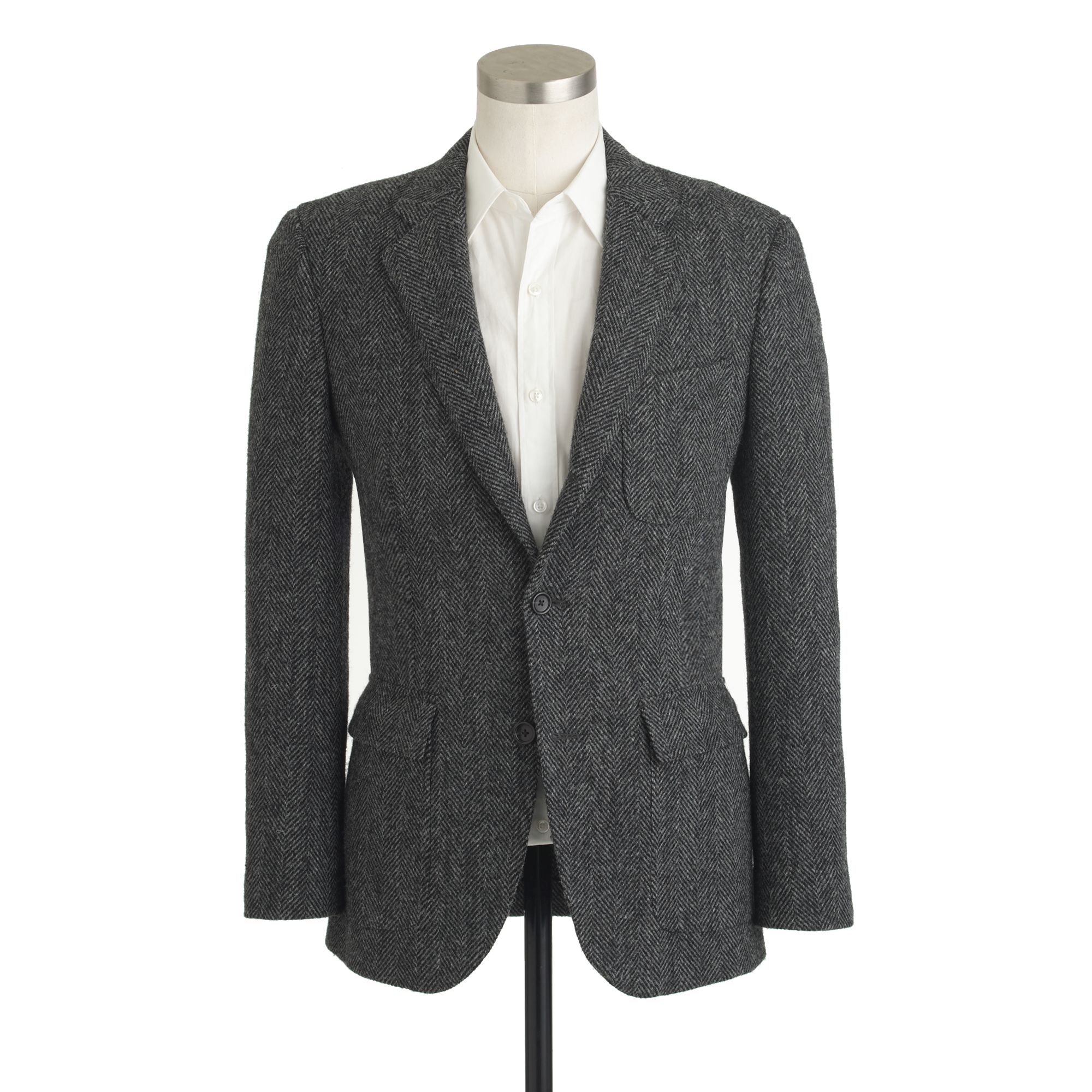 J.crew Ludlow Suit Jacket In Herringbone Harris Tweed Wool in Gray for ...