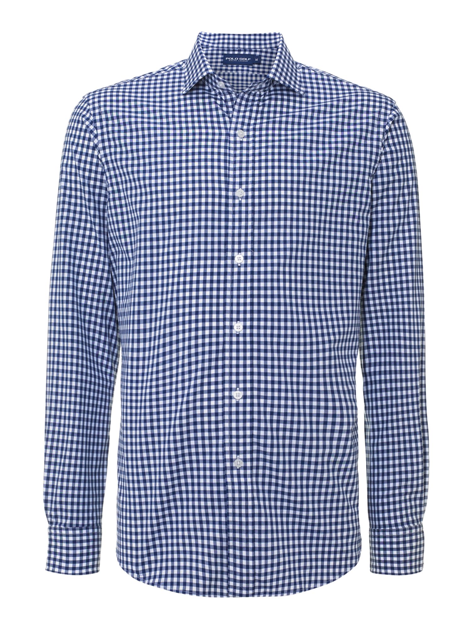 Polo Ralph Lauren Golf Gingham Check Long Sleeve Shirt in Blue for Men ...
