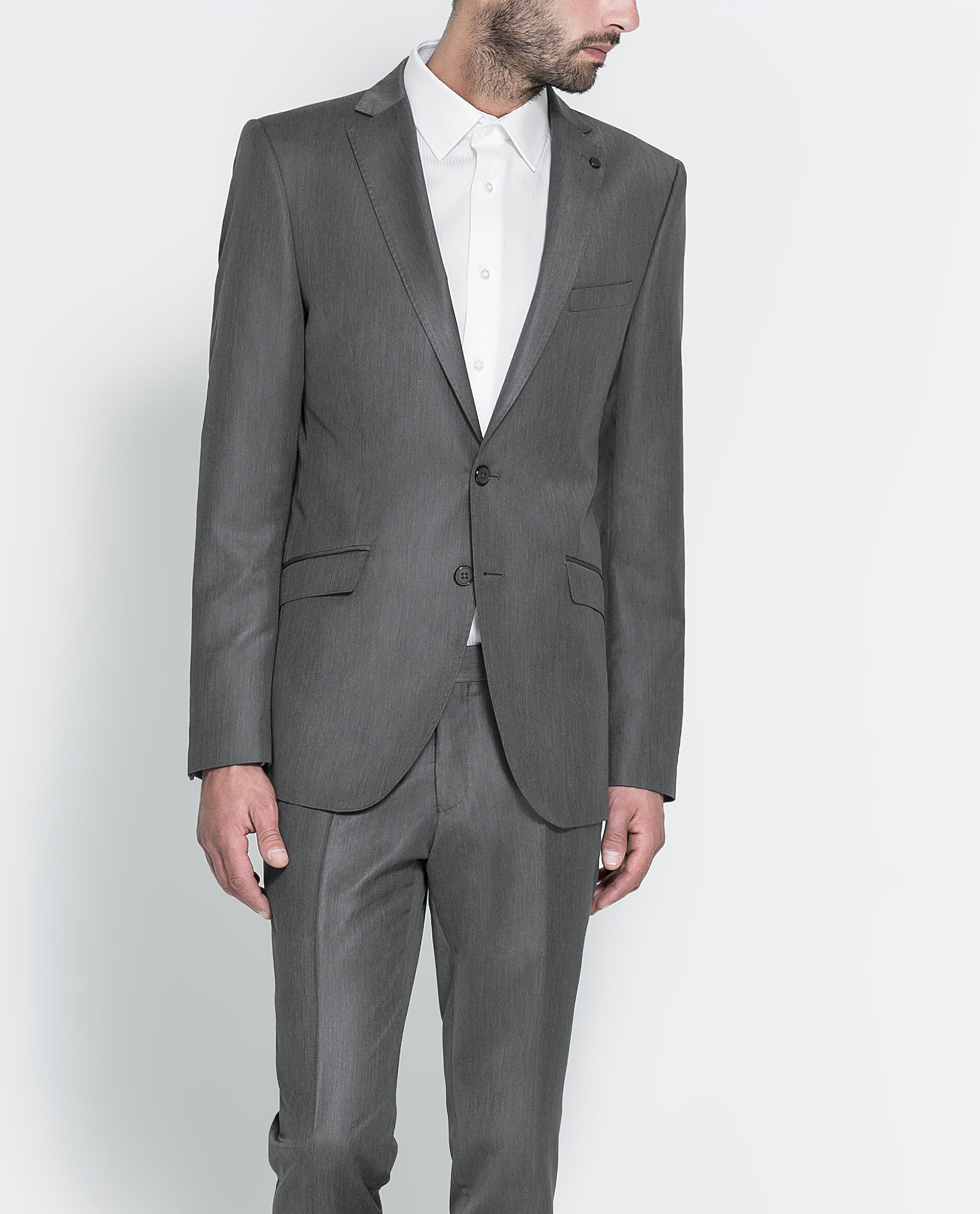 Zara Technical Fabric Blazer in Gray for Men (Mid-grey) | Lyst