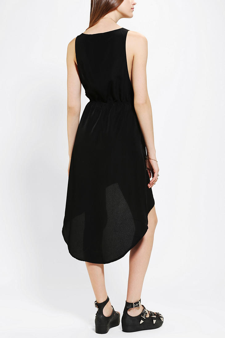 Lyst - Urban Outfitters High Low Tank Dress in Black