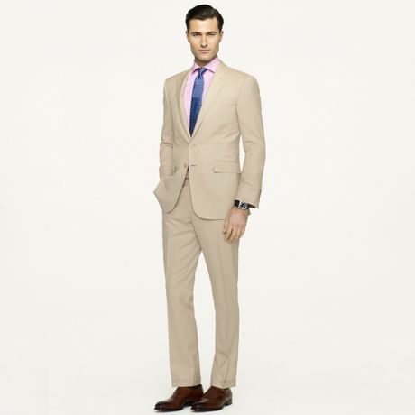 Ralph Lauren Black Label Wool Gabardine Anthony Suit in Beige for Men ...