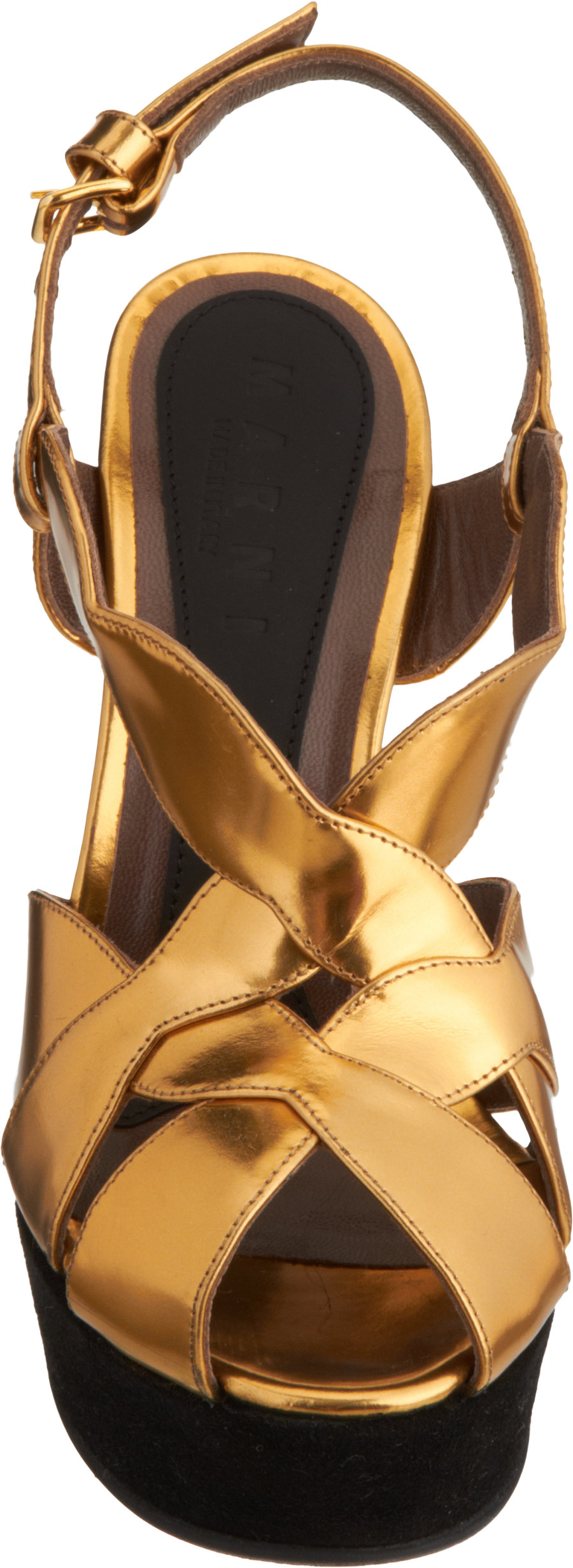 marni metallic leather sandals