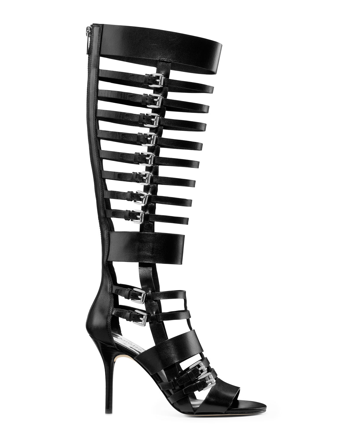 Lyst - Michael Kors Michael Wesley Heeled Gladiator Boot in Black