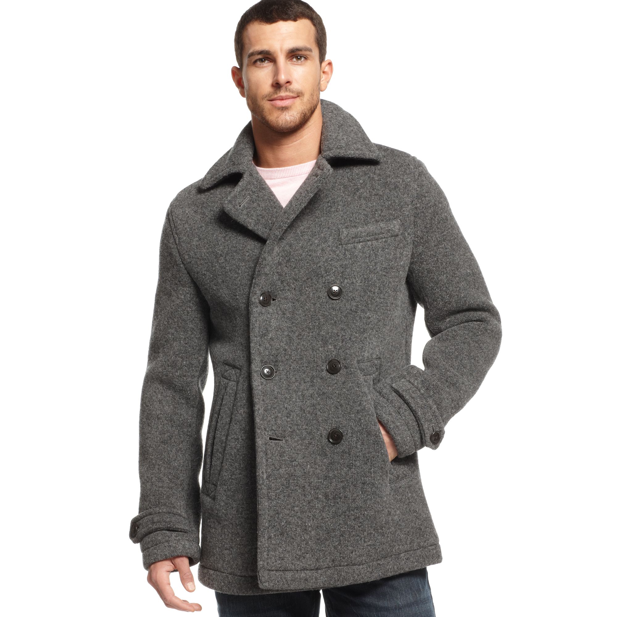 Lyst - Tommy Hilfiger Peacoat in Gray for Men
