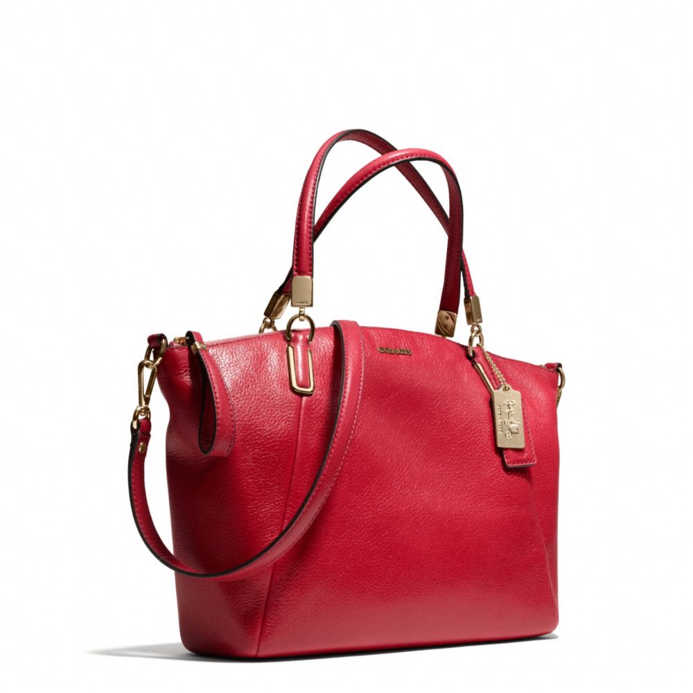 Lyst - Coach Madison Small Kelsey Satchel in Leather in Red