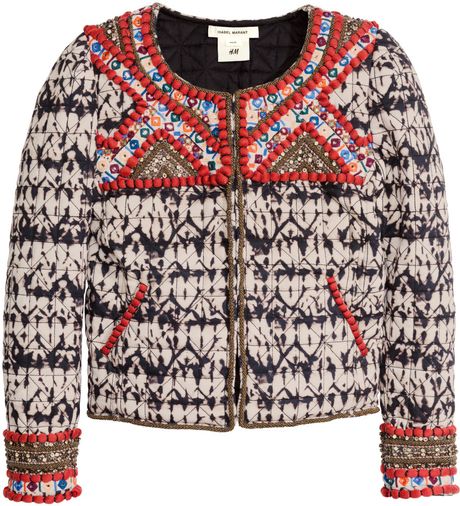 Isabel Marant Jacket with Beaded Embroidery in Multicolor (Black) | Lyst